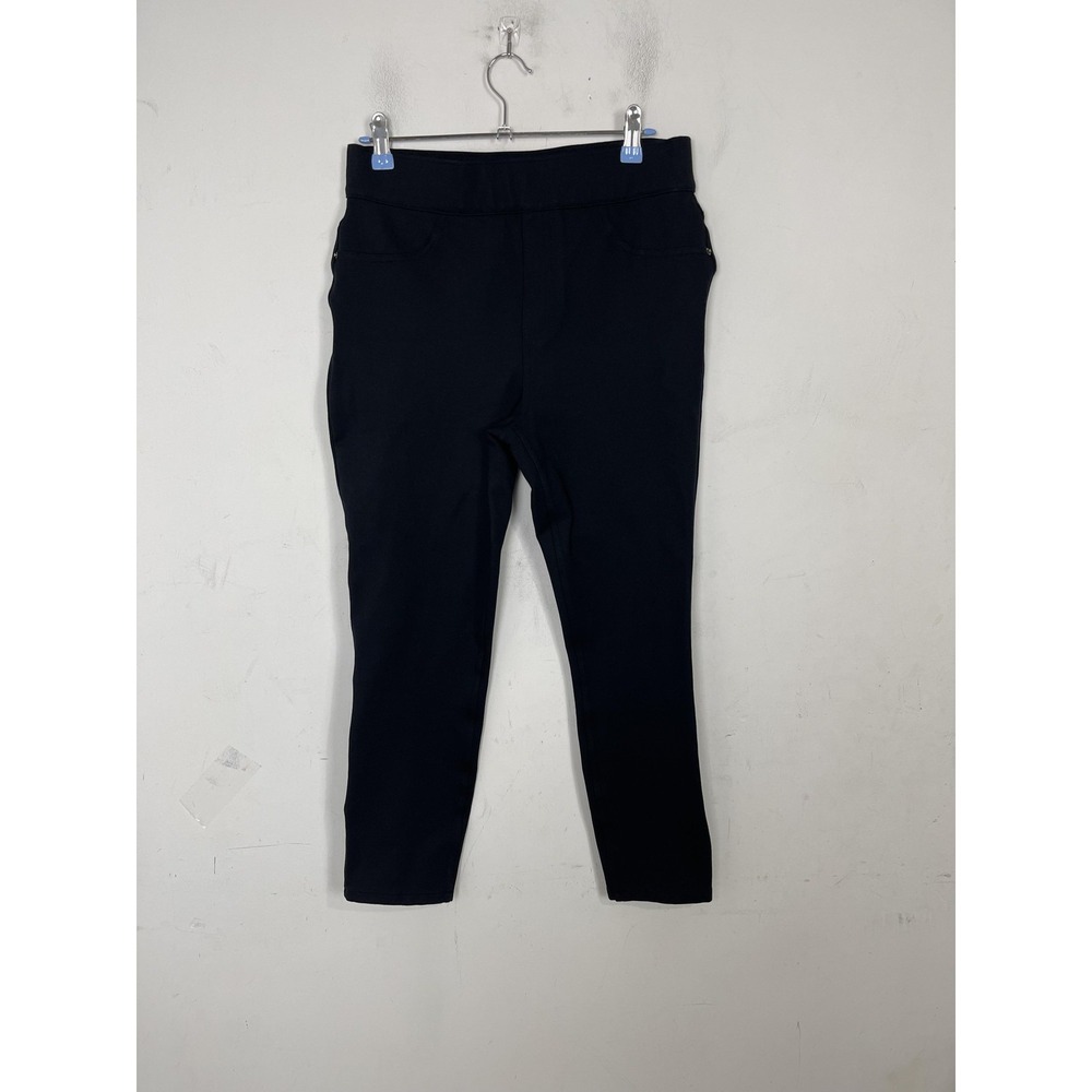 Spanx Pants Womens Large Black‎ Pull On Slim Jeggings Ponte The Perfect Pant